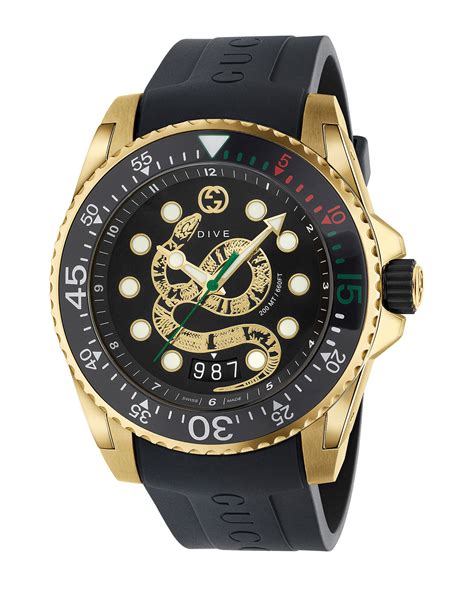 gucci dive watch men|Gucci watch with snake.